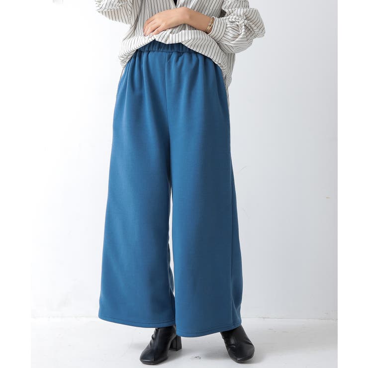 【在庫処分大特価!!】 裏起毛あったかワイドパンツ ワイドパンツ レディース[品番 パンツ