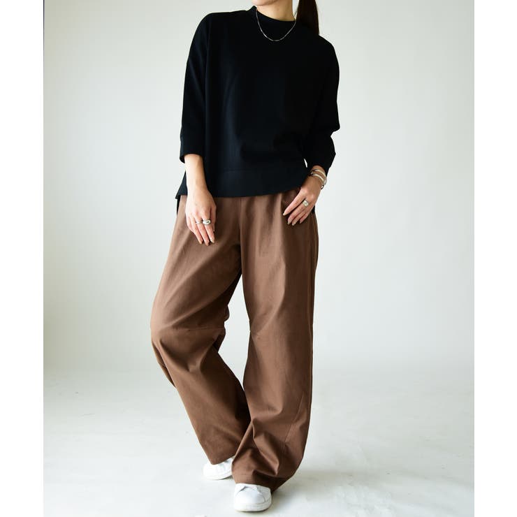 42モカブラウン | ゆるっくす バレルレッグ パンツ | and it 