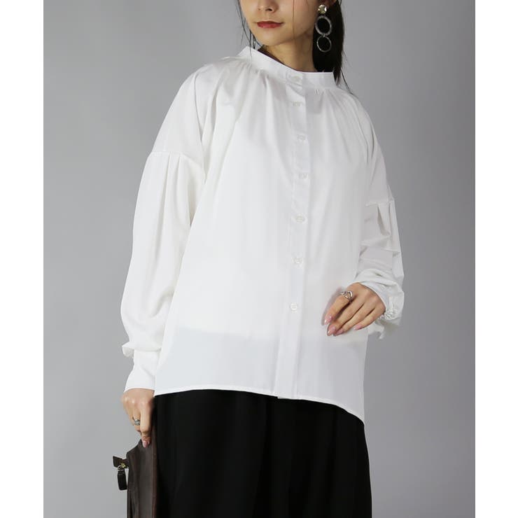 11オフホワイト | モチコさんコラボ家事ラク2wayブラウス ブラウス レディース | and it 
