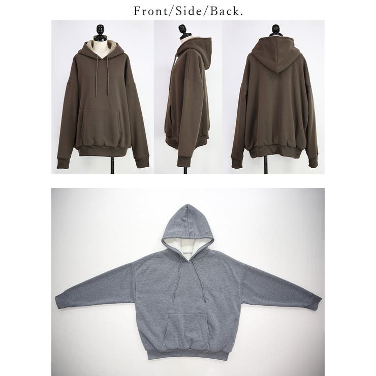 レディース 史上最強のあったか裏ボアスウェットプルパーカー トップス | and it  | 詳細画像13 