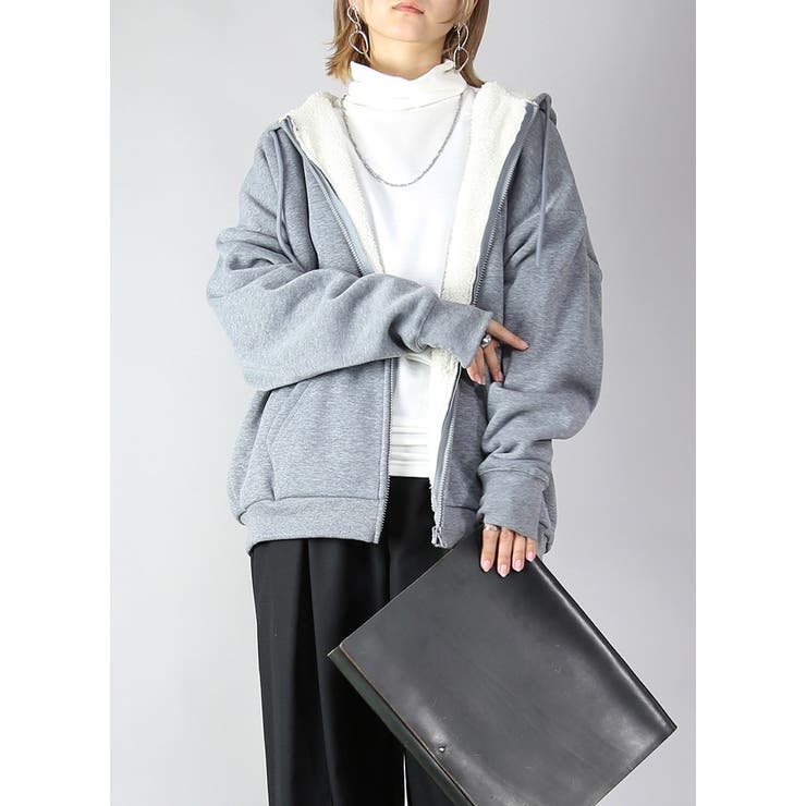 史上最強のあったか裏ボアスウェットジップパーカー トップス アウター | and it  | 詳細画像8 