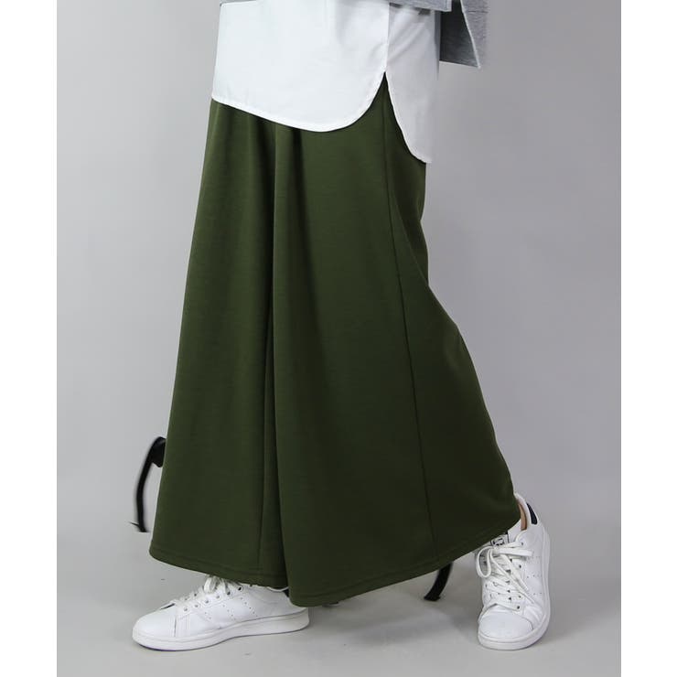 56カーキ | フレアスカート風裏シャギーワイドパンツ パンツ レディース | and it 