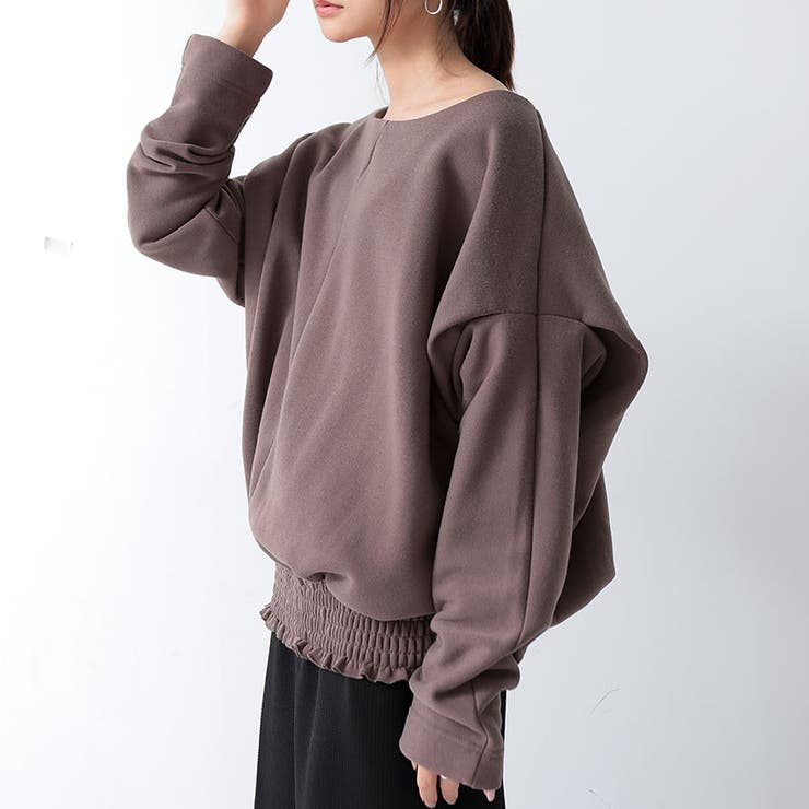 裏起毛あったかワイドドルマンプルオーバー トップス レディース | and it  | 詳細画像11 