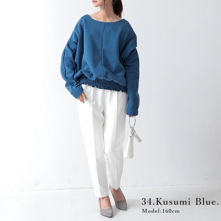 裏起毛あったかワイドドルマンプルオーバー トップス レディース | and it  | 詳細画像12 