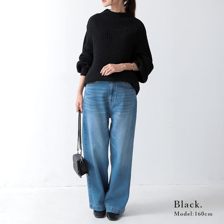 プレミアムヤーンぷっくりスリーブニット ニット レディース | and it  | 詳細画像12 