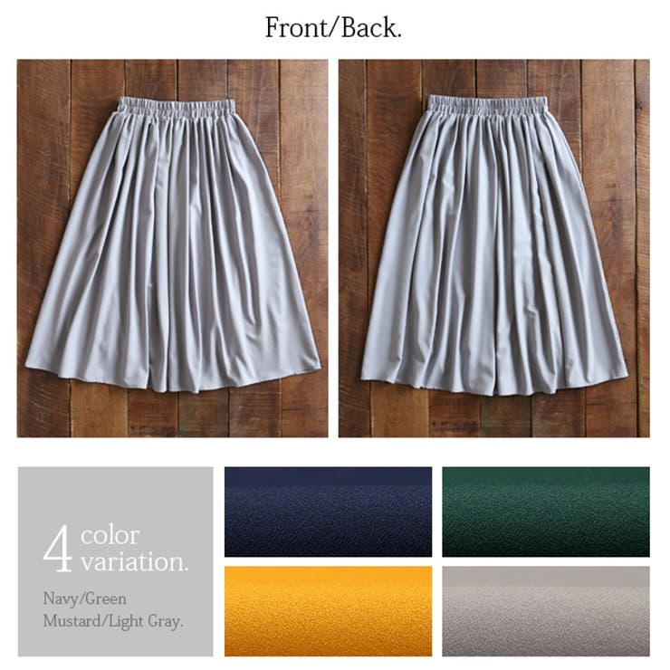 デシンフレアロングスカート【M】【L】(レディース スカート ロング | and it  | 詳細画像8 