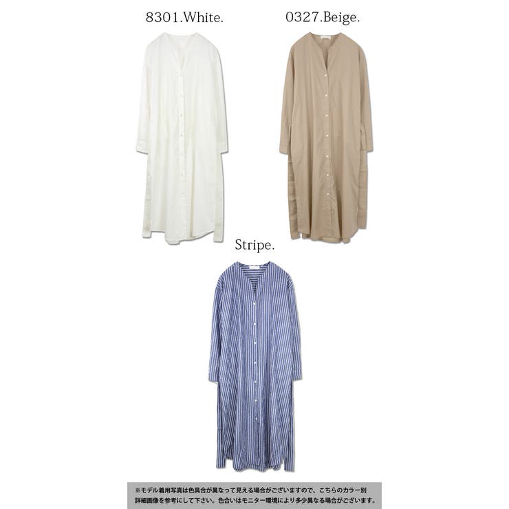 コットンブロードオーバーシャツワンピースレディース 春秋冬 ワンピース | and it  | 詳細画像2 