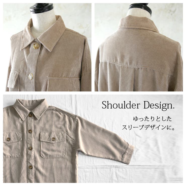 コーデュロイビッグシャツジャケットレディース 春秋冬 ジャケット | and it  | 詳細画像7 