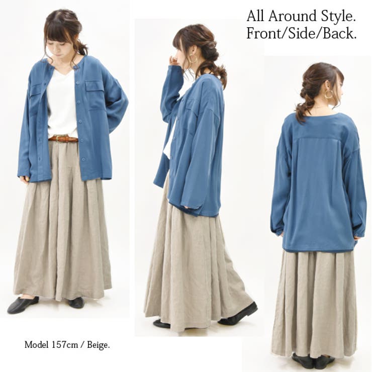 ディージーワイ D*g*y リネンオックスタックフレアスカート【M】【L】【LL… | and it  | 詳細画像14 