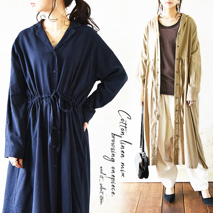 コットンリネンミックスブラウジングワンピースレディース ワンピース ワンピ 品番 Zx And It アンドイット のレディースファッション通販 Shoplist ショップリスト