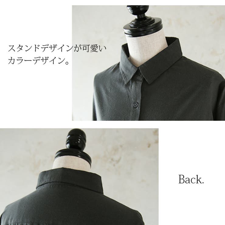 M HLリネンシャツワンピース リネン100% シャツ ワンピース 春 夏 チュニックワンピース 麻