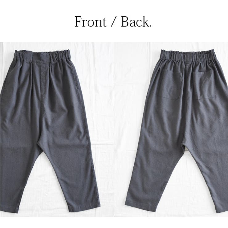 ギャザーゆるまたコットンリネンテーパードパンツ【F】レディース 春夏秋 ボトムス | and it  | 詳細画像9 