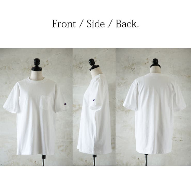 チャンピオン Champion ポケット付きクルーネックコットンTシャツレディース | and it  | 詳細画像9 