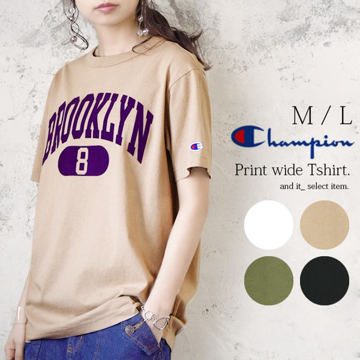 チャンピオン Champion プリントワイドTシャツレディース | and it  | 詳細画像1 