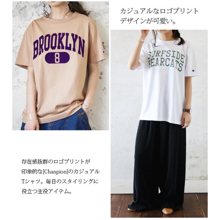 チャンピオン Champion プリントワイドTシャツレディース[品番