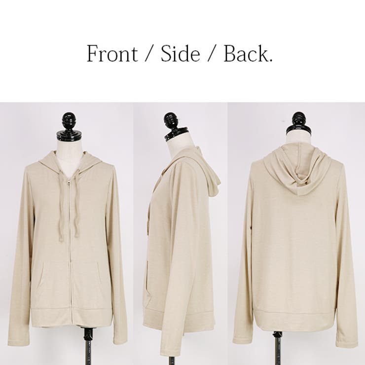UVカット加工ストレッチ接触冷感ZIPパーカー レディース 春夏 UVカット加工ストレッチ接触冷感ZIPパーカー レディース 春夏