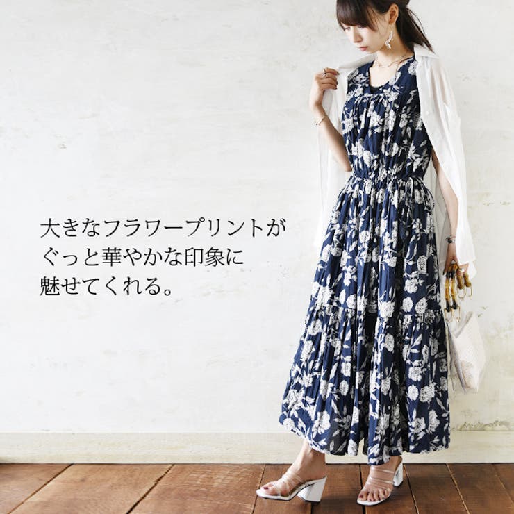 大花柄ドロストティアードワンピースレディース 春夏 ワンピース 品番 Zx And It アンドイット のレディースファッション通販 Shoplist ショップリスト