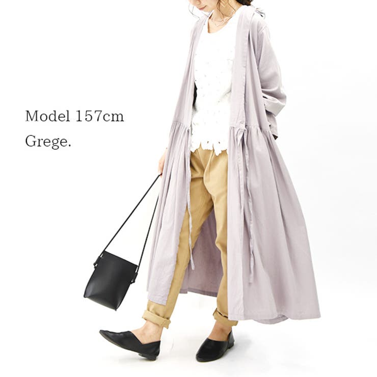 萌MOYURU カシュクールボトルネックチュニックワンピース（M〜L）コットン 萌MOYURU カシュクールボトルネックチュニックワンピース（M〜L