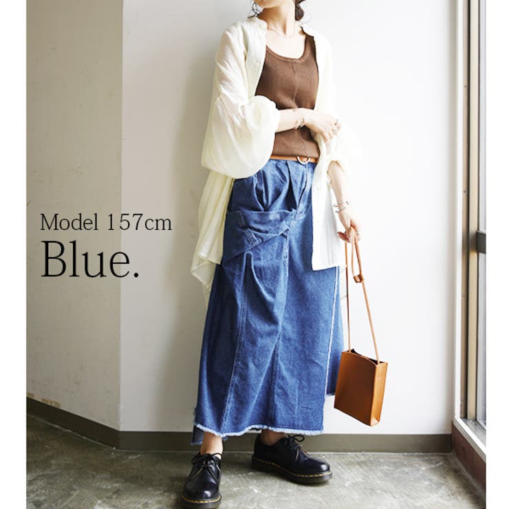 【and it_】ツイストアシメフリンジデニムスカート【M】【L】レディース 春… | and it  | 詳細画像13 