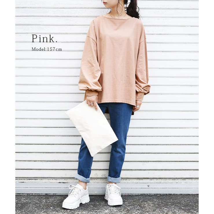 しっかりコットンワイドスリーブカットソー【M】【L】レディース 春秋 トップス | and it  | 詳細画像12 