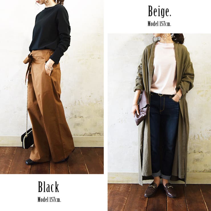 【M～LL 日本製】Beラインネックデイリーロングカットソー♪ 綿100％ | and it  | 詳細画像18 