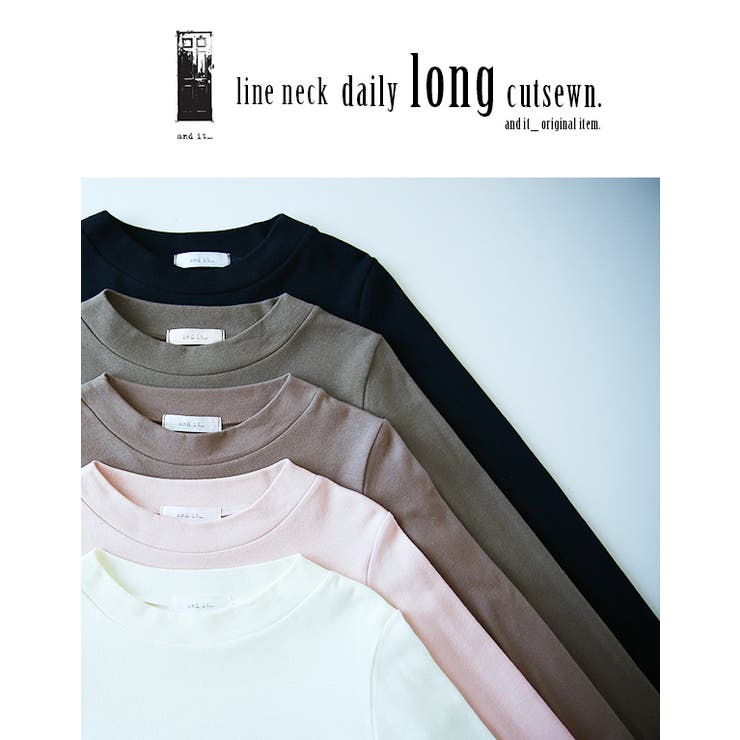 【M～LL 日本製】Beラインネックデイリーロングカットソー♪ 綿100％ | and it  | 詳細画像10 