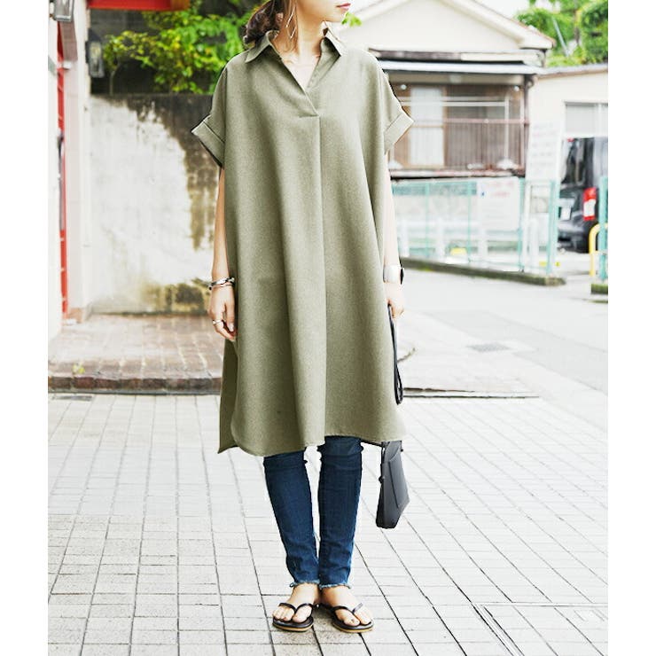 AMERICANA 半袖チュニック AZUL BY MOUSSY 花柄半袖チュニック ブラック -ファッション通販