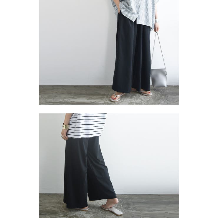 ライトクールストレッチワイドパンツ 夏 パンツ[品番
