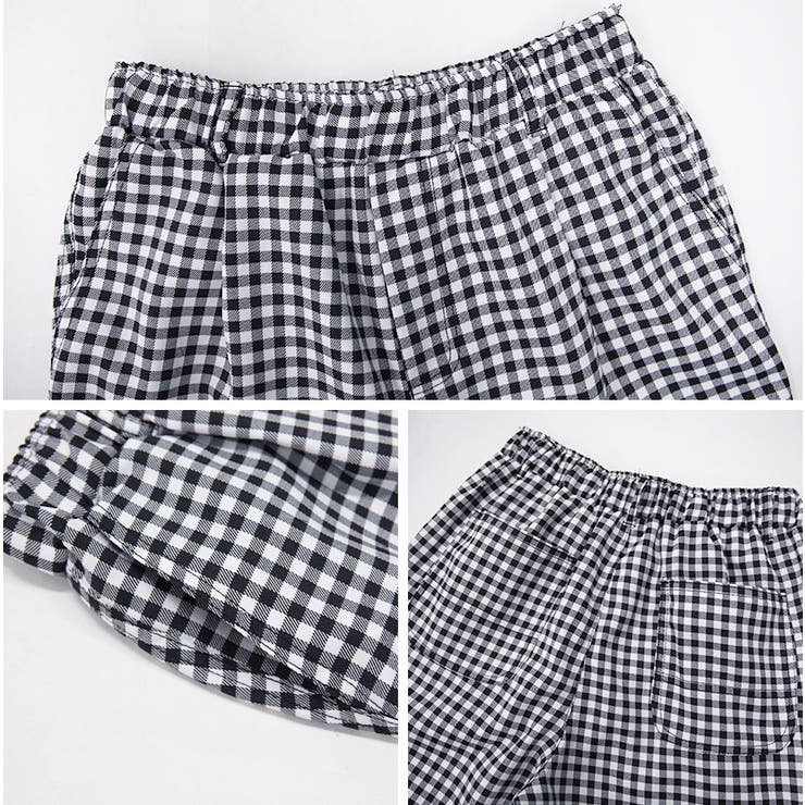 ギンガムチェックシェフパンツ パンツ ゆったり[品番