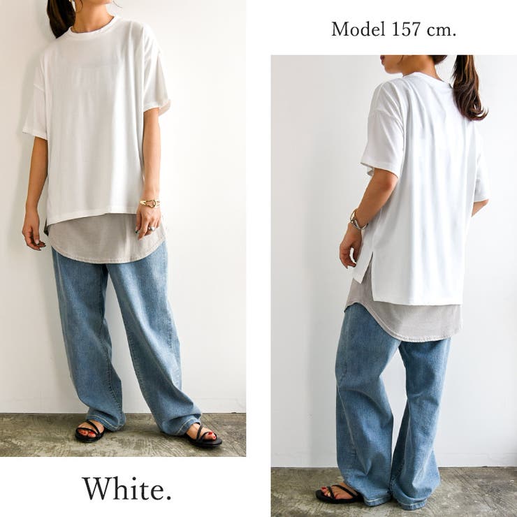 ひんやりストレッチゆるTシャツ トップス カットソー[品番