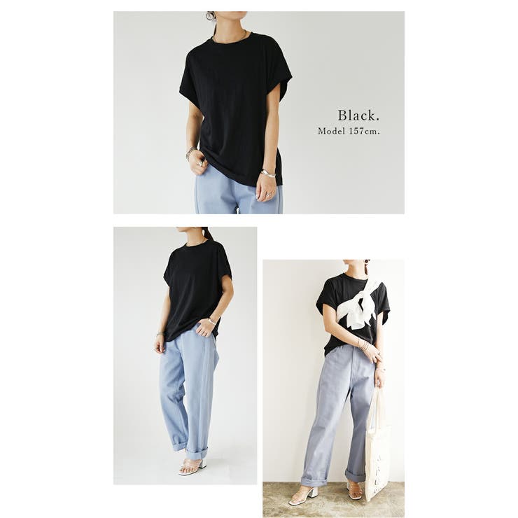 激安な コットンスラブドルマンTシャツ カットソー[品番 トップス Tシャツ