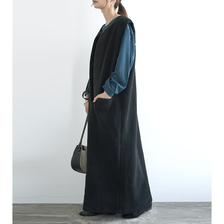 ボアロングベスト ボア ボアベスト[品番：ZX000006511]｜and it