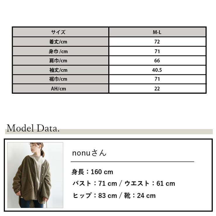 ウールミックスニットワイドカーディガン ニット カーディガン | and it  | 詳細画像3 