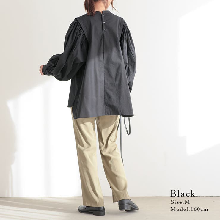 ポプリンデザインショルダーブラウス ブラウス レディース | and it  | 詳細画像12 