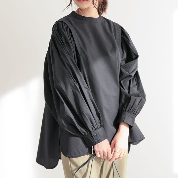 ポプリンデザインショルダーブラウス ブラウス レディース | and it  | 詳細画像13 