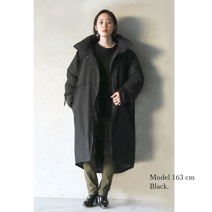【SEAL限定商品】 スタンドネックフェイクダウンロングコート アウター ダウン ジャケット・アウター