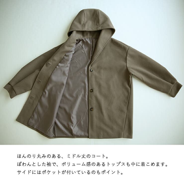 楽天市場】コート レディース 秋冬 フードミドルコート ミドル丈