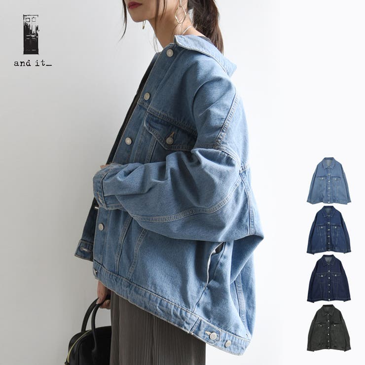 ビッグシルエットデニムジャケット ジャケット レディース[品番