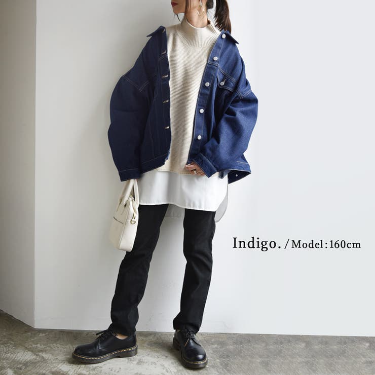 ビッグシルエットデニムジャケット ジャケット レディース[品番