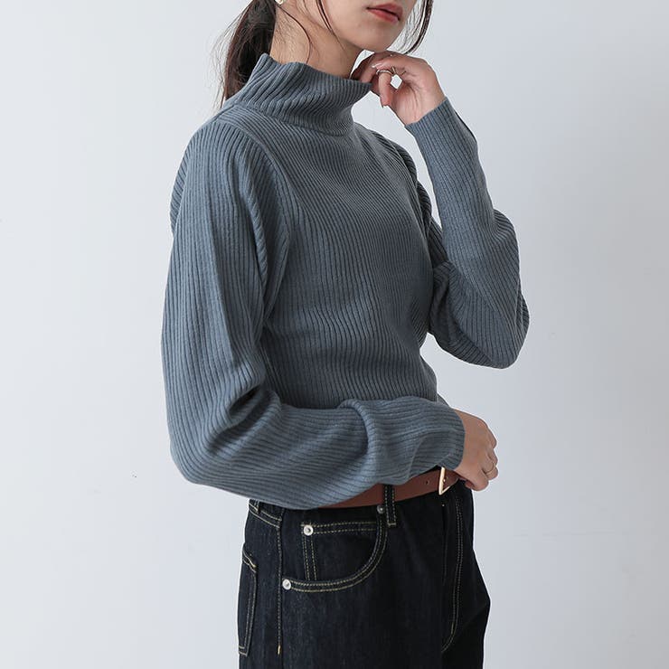 ウォッシャブルハイネックリブニット ニット レディース | and it  | 詳細画像9 