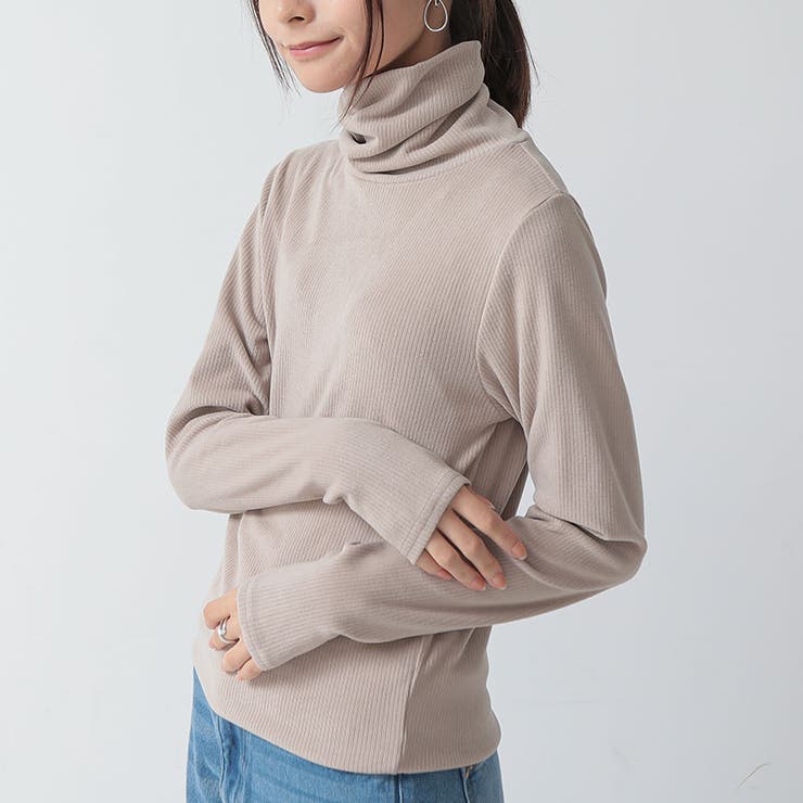 起毛リブタートル長袖Tシャツ カットソー レディース | and it  | 詳細画像9 
