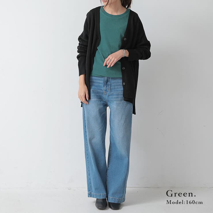 起毛リブクルーネック長袖Tシャツ カットソー レディース | and it  | 詳細画像10 