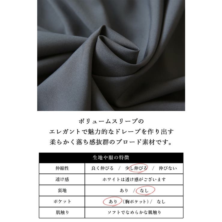 スパンブロードボリュームスリーブシャツワンピース シャツワンピ レディース | and it  | 詳細画像10 