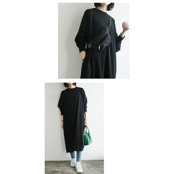梨地ワイドシルエットワンピース ワンピース レディース | and it  | 詳細画像12 
