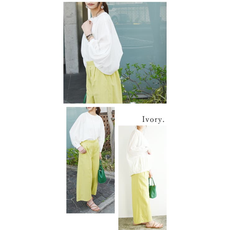 コットンボイルギャザードルマンブラウス ブラウス レディース | and it  | 詳細画像7 