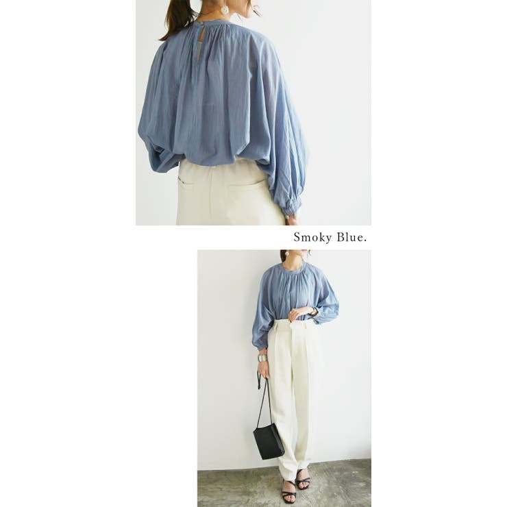 【m.a.m.a】新品未使用 CABaN ノーカラーブラウス 白 ◇セーラーカラーブラウス（0773210802） | human