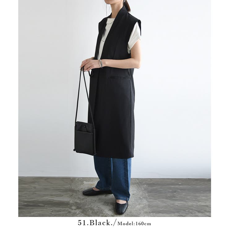 ロングジレ レディース ベスト | and it  | 詳細画像9 