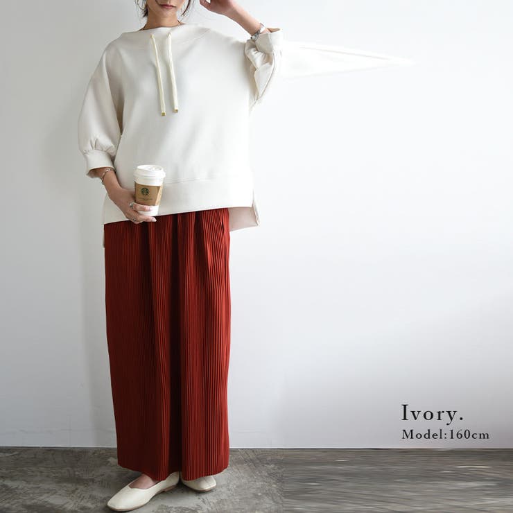 ダンボールルーズハイネック5分袖プルオーバー トップス レディース | and it  | 詳細画像6 