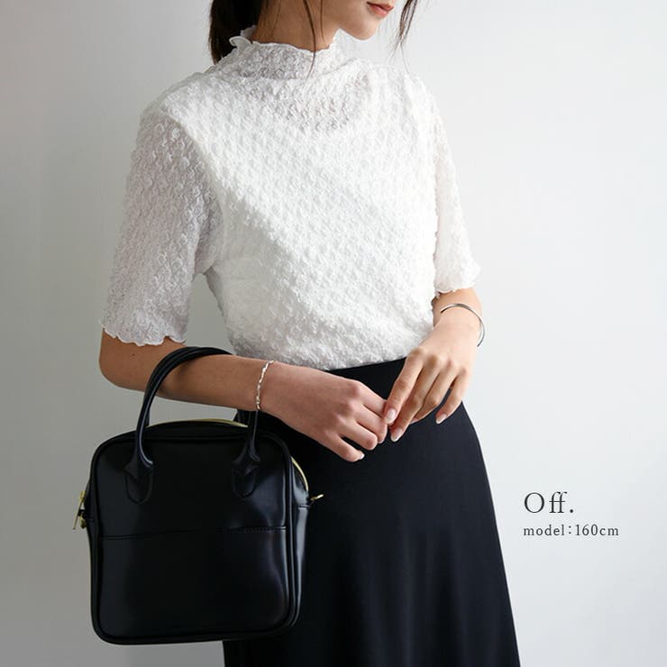 ボトルネック半袖プルオーバー トップス レディース | and it  | 詳細画像12 