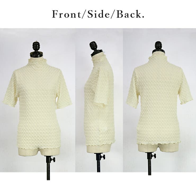 ボトルネック半袖プルオーバー トップス レディース | and it  | 詳細画像18 